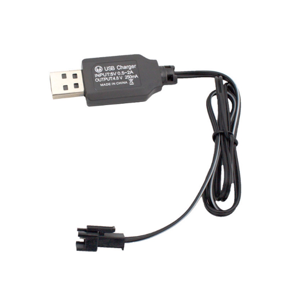 Cáp sạc SM pin AA NiCd 6V 7,2V đầu cáp USB 250mA - Sạc dành cho pin đồ chơi điều khiển