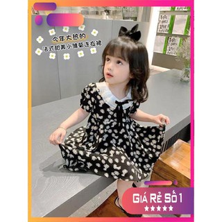 VÁY ĐÔI MẸ BÉ HOA CÚC CỔ XẾP
