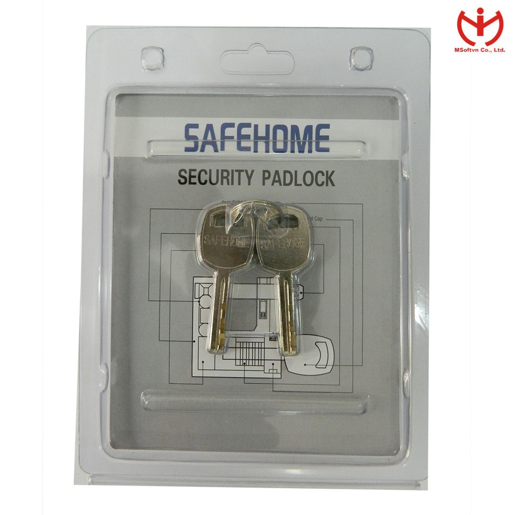 [Hỏa tốc HCM] Khóa cầu ngang Safe Home thân đồng rộng 60mm - MSOFT