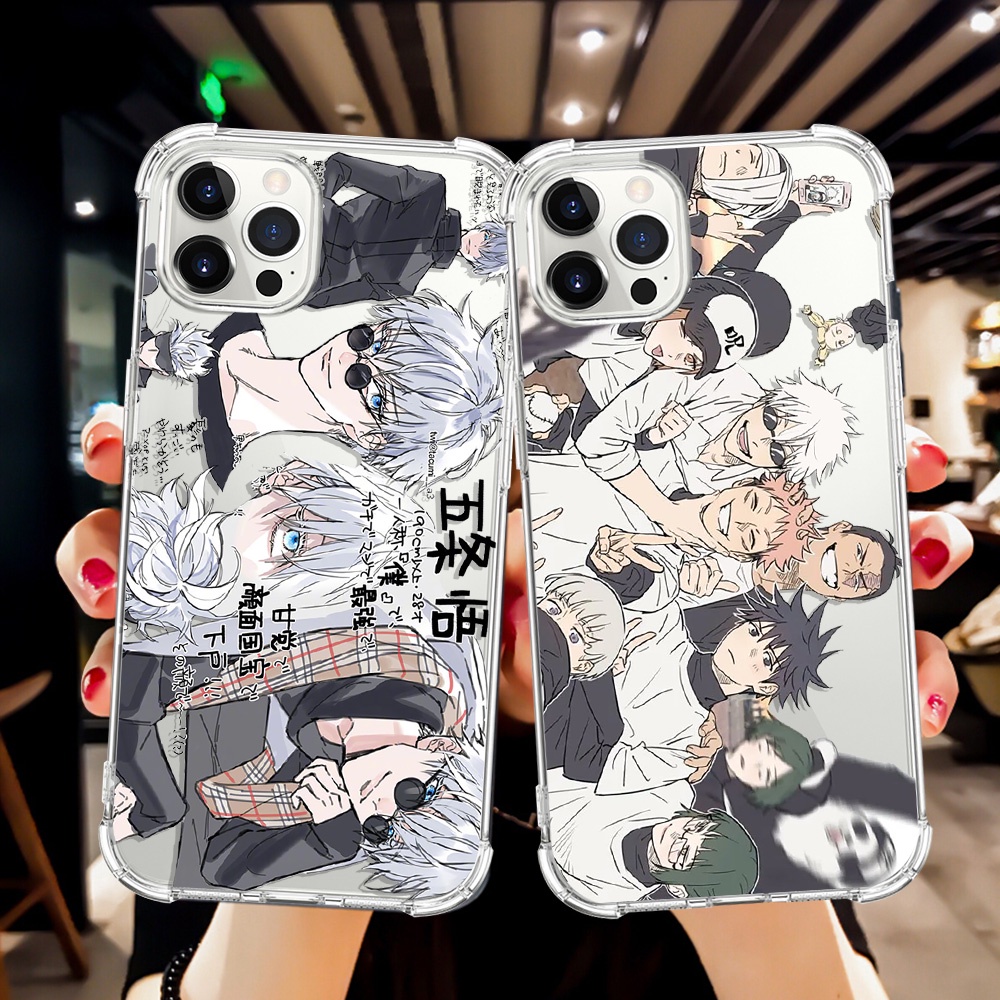 Ốp Điện Thoại Mềm Trong Suốt Chống Sốc Họa Tiết Anime Cho iPhone 11 12 13 14 Pro Max 7 8 Plus SE 2020