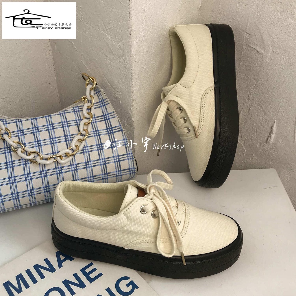 Giày Thể Thao Canvas Phong Cách Hàn Quốc Thời Trang Mới Cho Nữ