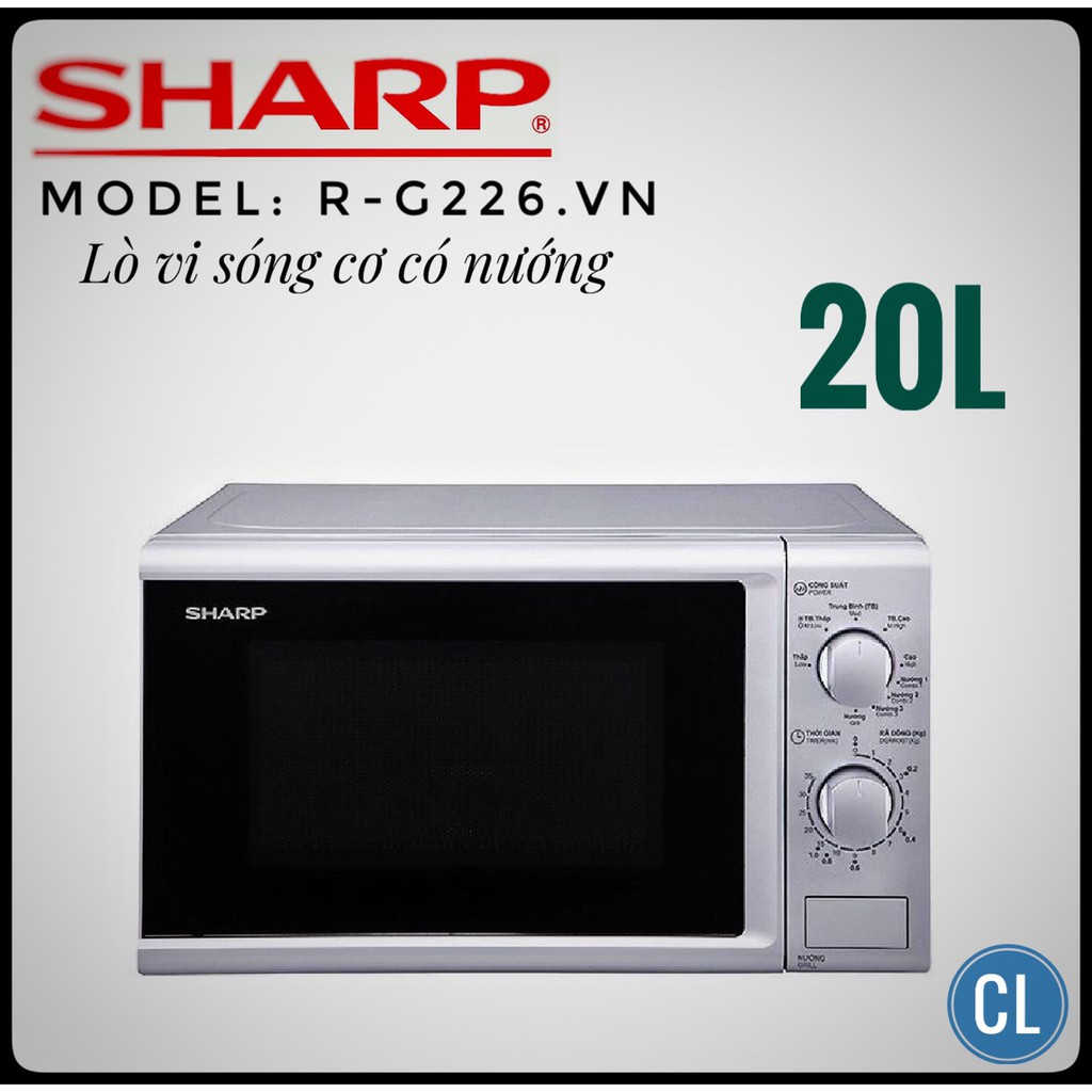 Lò vi sóng Sharp R-G226VN 20 lít hàng chính hãng