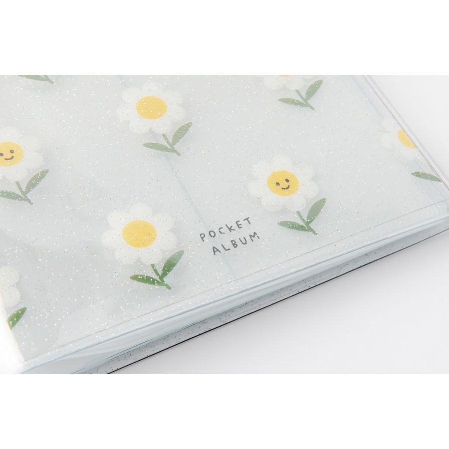 Binder Collect Book ARTBOX Hàn Quốc Đựng Ảnh Polaroid Photocard Nhãn Dán Họa Tiết Hoa Cúc 10 Sleeves