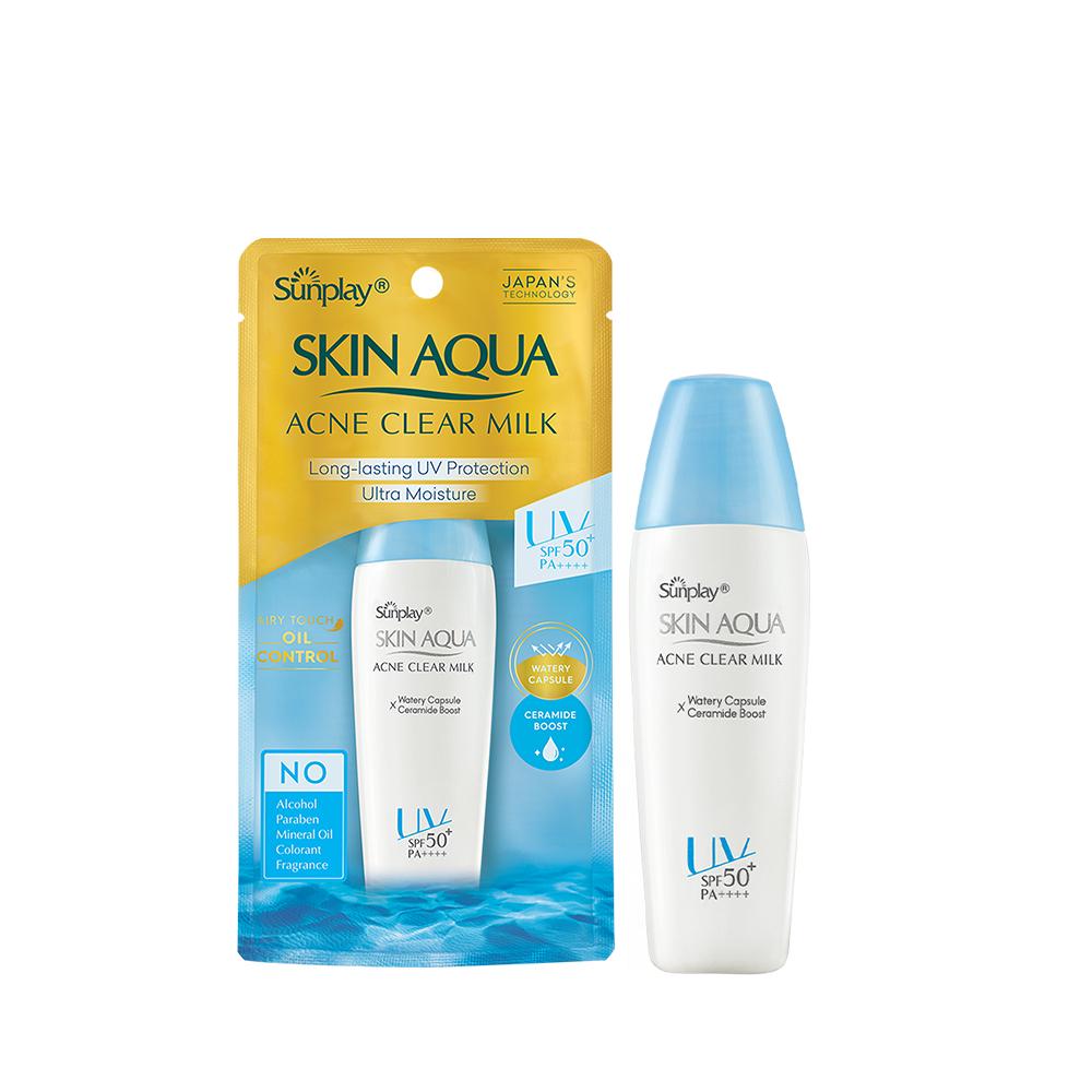 Sữa chống nắng dưỡng da ngừa mụn Sunplay Skin Aqua Acne Clear SPF 50+ PA++++ 25g