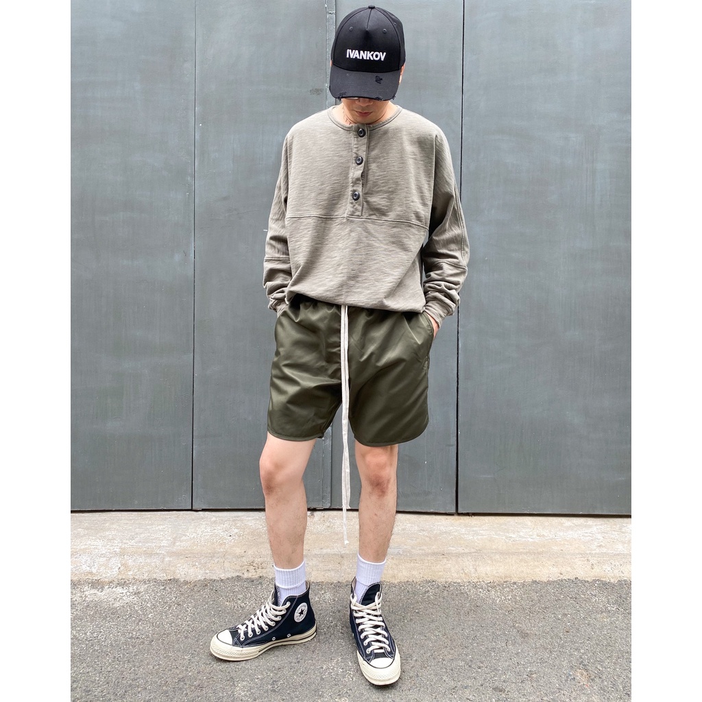 Quần short nam Streetwear thể thao hoặc mặc nhà, Polyester dày, nhẹ, thoáng mát | Track Shorts