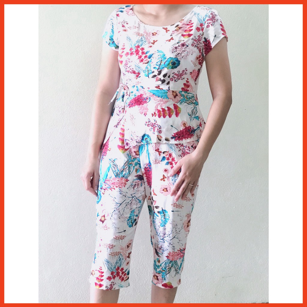 [FREESHIP 50K] Bộ Mặc Nhà Cộc Tay, Quần Lửng Vải Lanh Hàng Việt Nam chất lượng cao Hè 2020