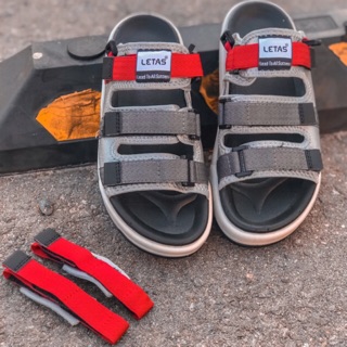 GIÀY SANDAL UNISEX CHÍNH HÃNG LETAS -TRO ĐỎ