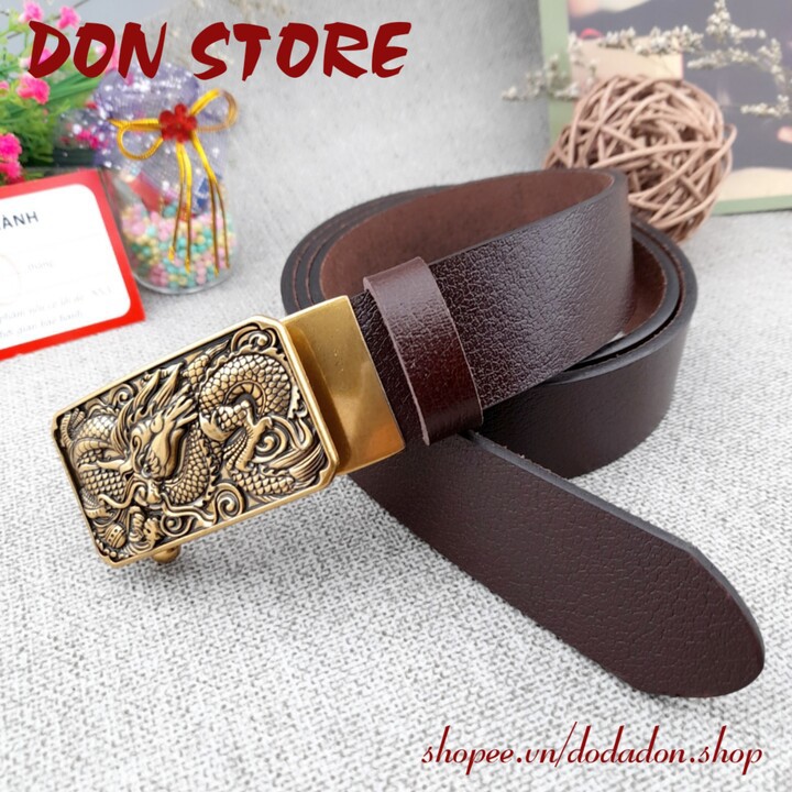 [DA THẬT 100%] Thắt Lưng Nam SIÊU CHẤT Khóa Rồng - Đại Bàng Đúc Nguyên Khối Cao Cấp (BH 12 THÁNG)
