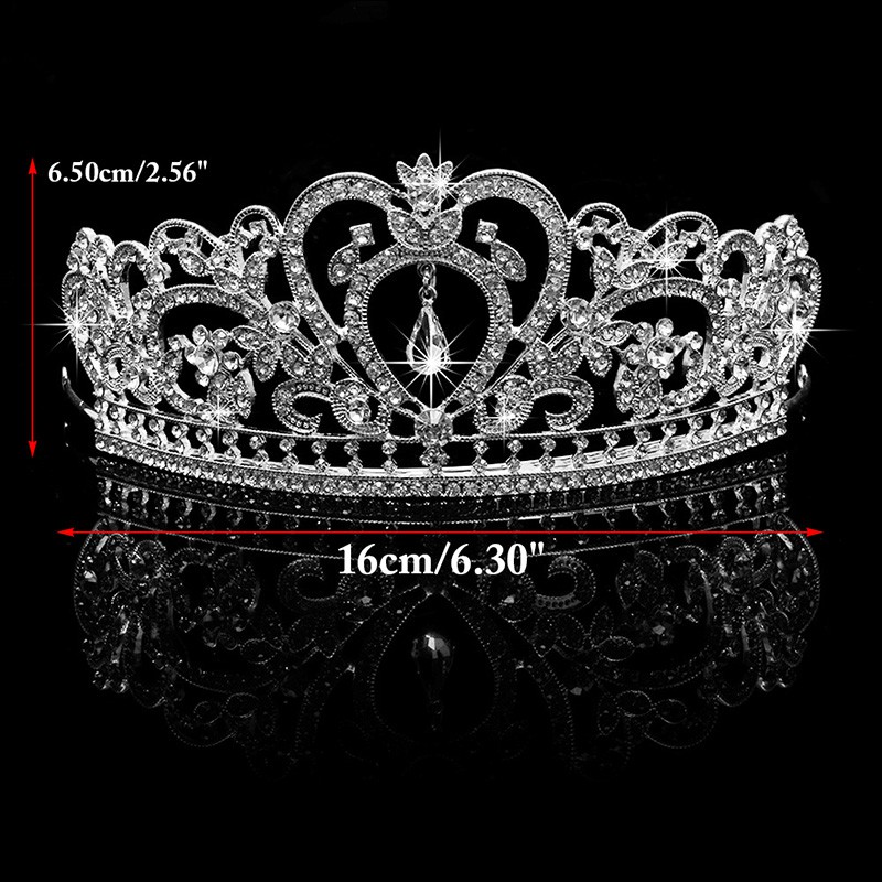 Vương miện cô dâu đính kim cương giả