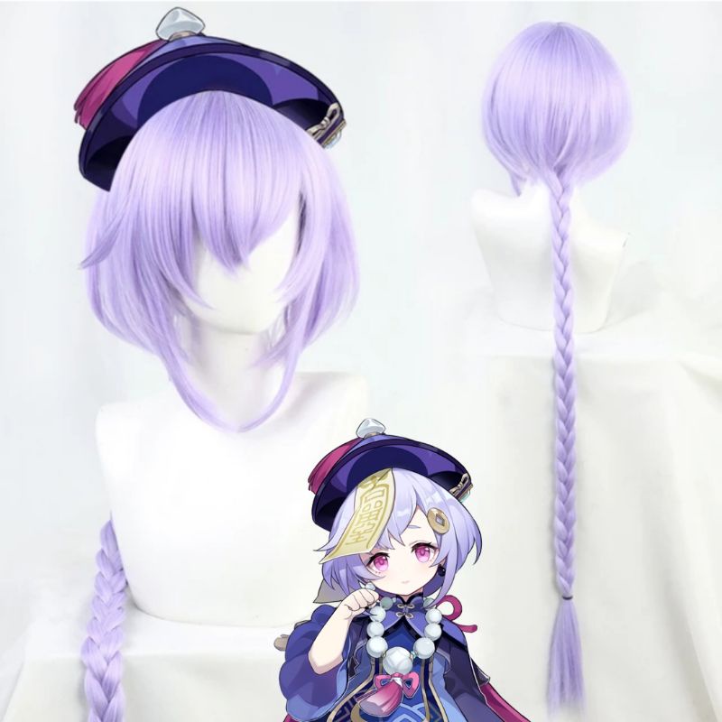 [Sẵn] Wig/tóc giả Qiqi - Genshin Impact màu tím [Miu Cosplay]