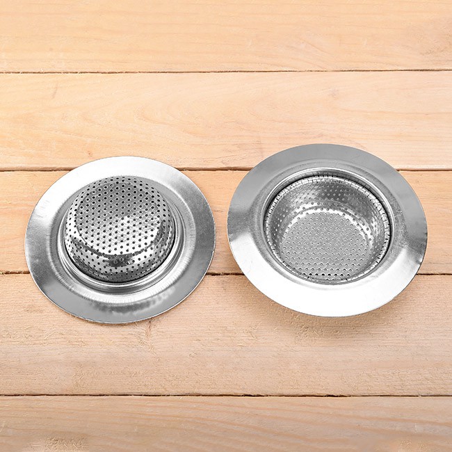 Combo 2 dụng cụ lọc rác bồn rửa chén inox loại lớn cao cấp