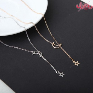 Dây Chuyền Thiết Kế Hình Mặt Trăng Và Ngôi Sao Kiểu Cách Châu Âu C171