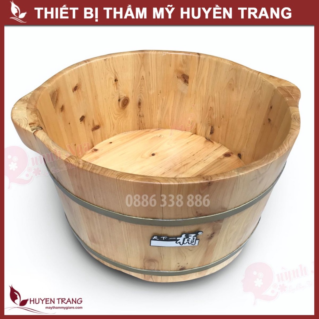 Bồn Ngâm Chân Bằng Gỗ Tuyết Tùng Chất Gỗ Thơm, Chịu Nhiệt Tốt, Gỗ Tự Nhiên Bền Đẹp Chuyên Dùng Trong Spa Đông Y NANOCEE