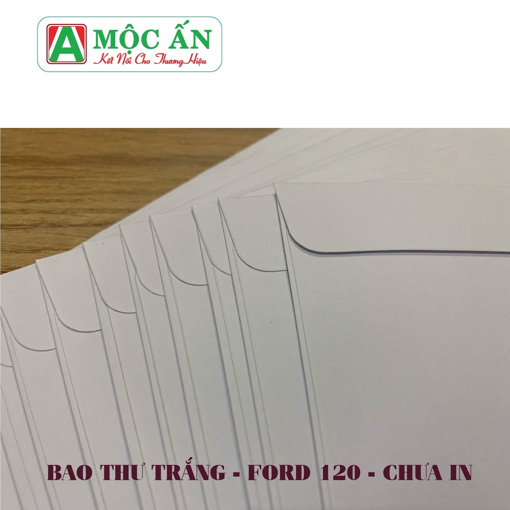100 Bao Thư Trắng lớn-đựng A4 - giấy dày 120 gsm - 25 x 34 cm