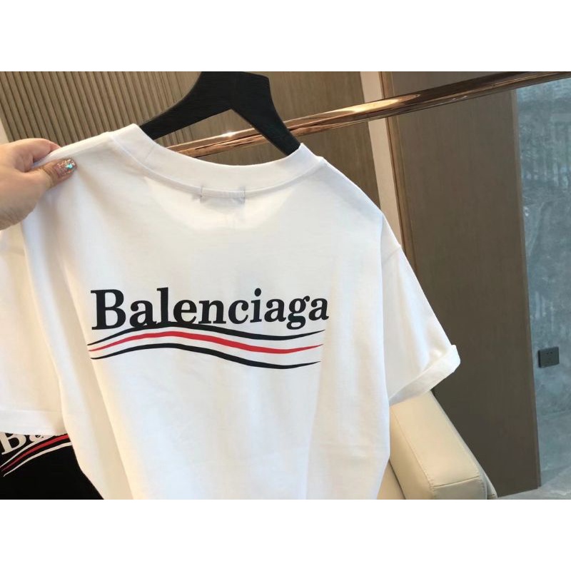 Áo thun BALENCIAGA tay ngắn chất liệu 100% cotton cao cấp thời trang dành cho cả nam và nữ