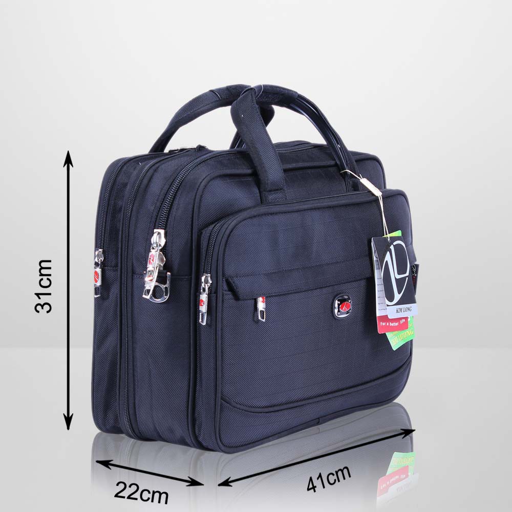 Cặp laptop nam nữ, có thể mở rộng thêm 5cm, nhiều ngăn, cặp văn phòng Kim Long KL18 đen | BigBuy360 - bigbuy360.vn