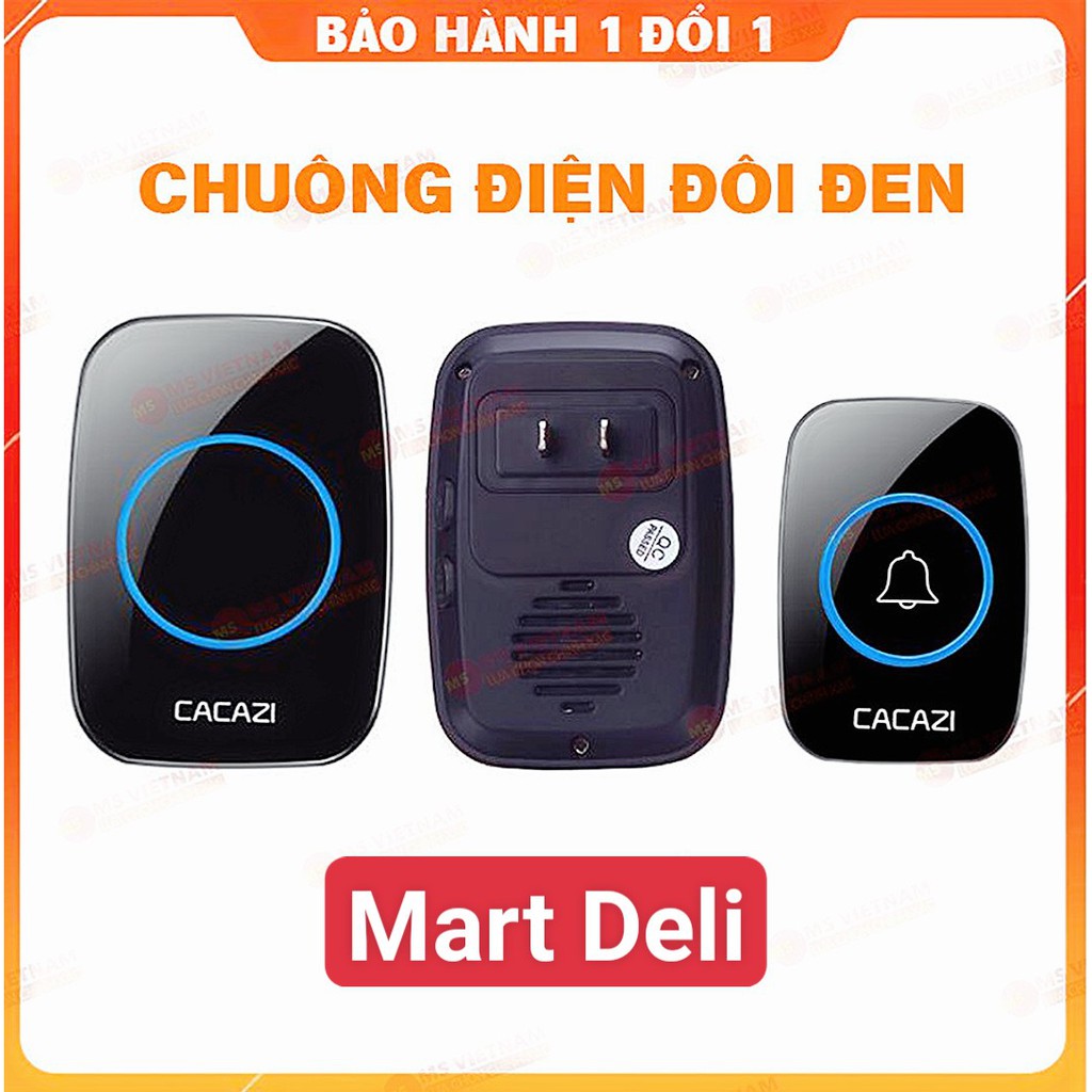 [1 ĐỔI 1 TRONG 1 THÁNG] Chuông cửa không dây Cacazi A10 chống nước, dùng pin hoặc điện