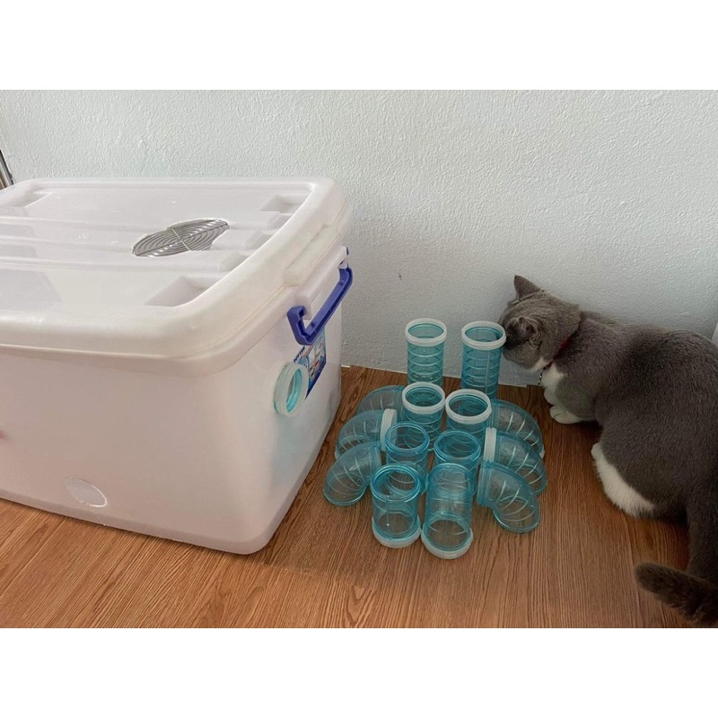 2 bộ ống chui cho hamster gồm nhiều đoạn dễ tháo nắp các dạng