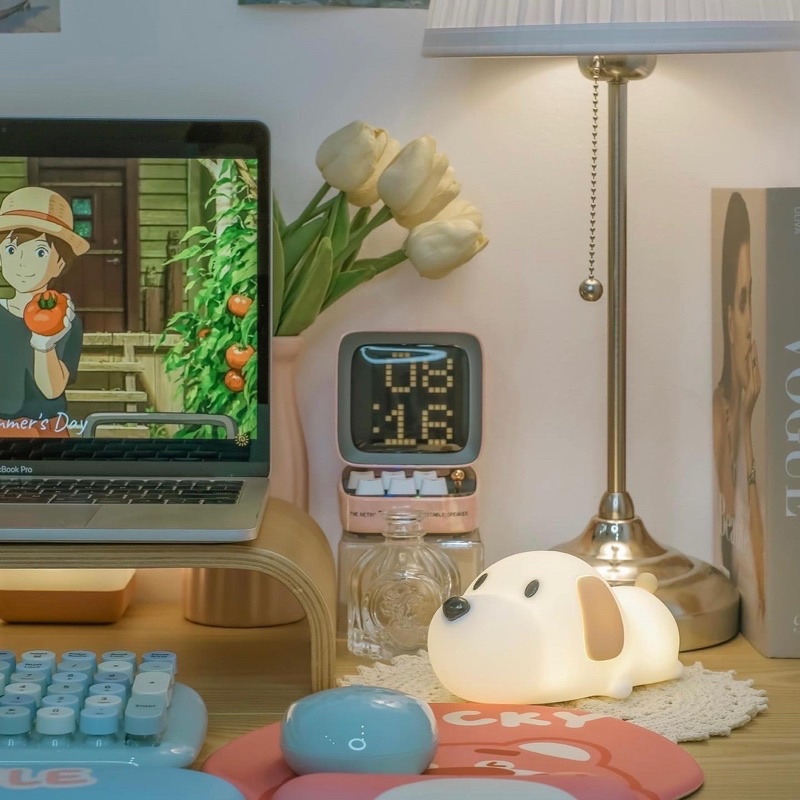 Đèn ngủ silicon cún con đáng yêu món quà dành cho bé