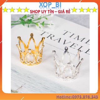 Vương miện mini trang trí bánh kem , bánh sinh nhật- phụ kiện sinh nhật