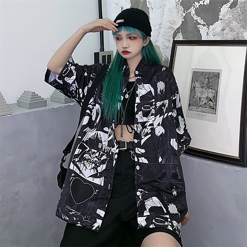 Áo Sơ Mi Ngắn Tay In Hoạt Hình Naruto Kiểu Nhật Bản Cá Tính Cho Các Cặp Đôi | BigBuy360 - bigbuy360.vn