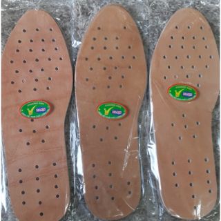 Lót giày da bò thật 100% đục lỗ thoáng khi