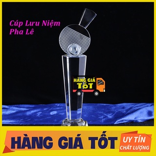 Cúp lưu niệm bóng bàn pha lê