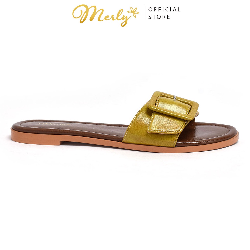 Dép bệt quai ngang Merly 1359, dép da nữ quai ngang, dép da nữ, Dép nữ big size, dép size lớn, dép đi biển ⬲