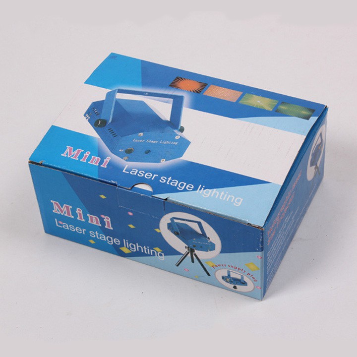 Đèn Laser 12 hình trong 1 Mini sân khấu, vũ trường, trang trí phòng Karaoke cảm biến theo nhạc.