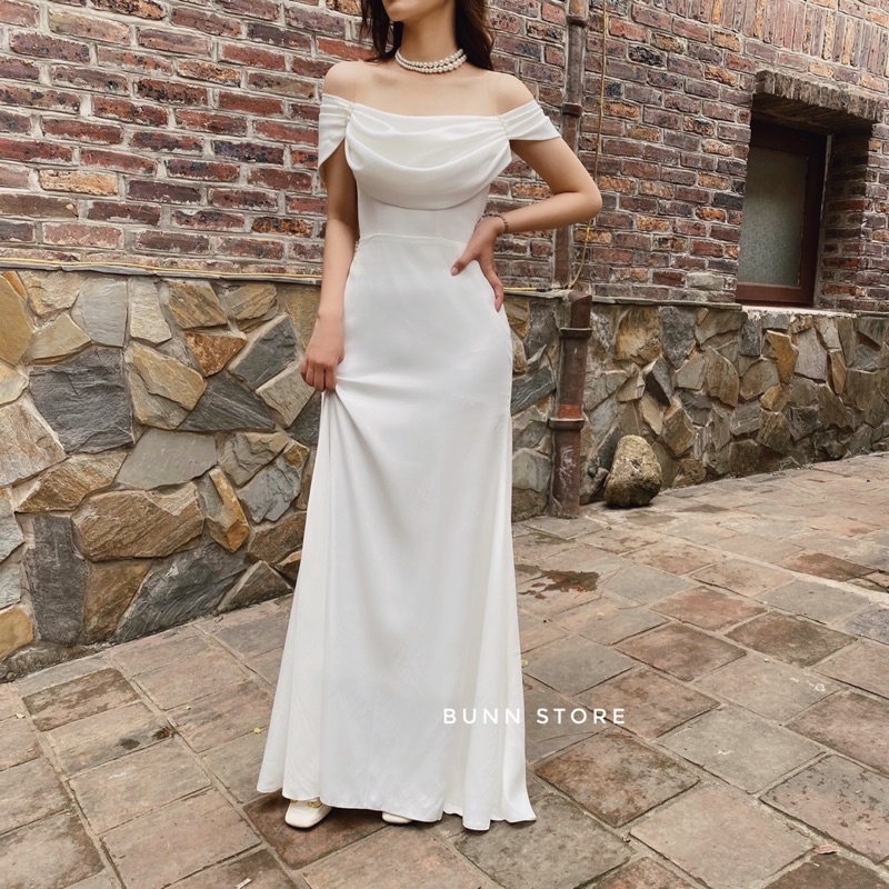 ( CAM KẾT ẢNH THẬT ) 👰🏻‍♀️ Váy Samy cô dâu trắng Hàn Quốc - Váy Đón Tiệc - Váy Tiếp Khách Cô Dâu - Váy Cưới Nhẹ Nhàng