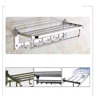 Kệ treo khăn đôi 2 tầng inox treo khăn phòng tắm sang trọng ,giá treo khăn nhà tăm shopmuasam789