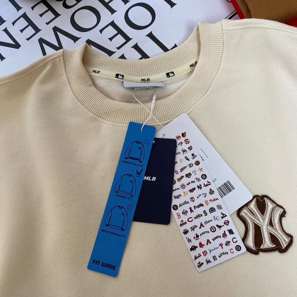 Áo hoodie màu trơn in chữ NY thời trang Hàn Quốc 2021 MLB 92501