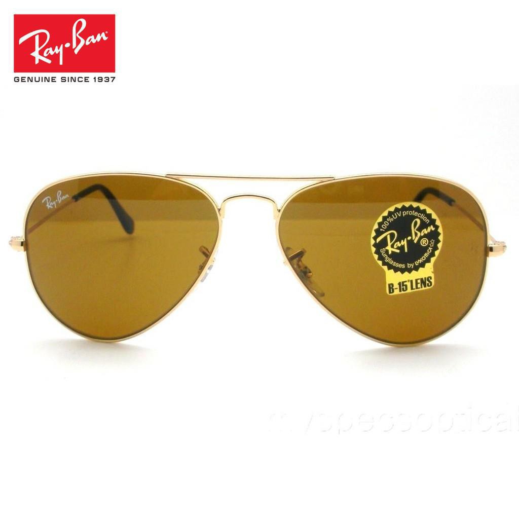 Kính Râm Ray / Ban 3025 001 / 33 Aviator B15 Hàng Mới Chính Hãng