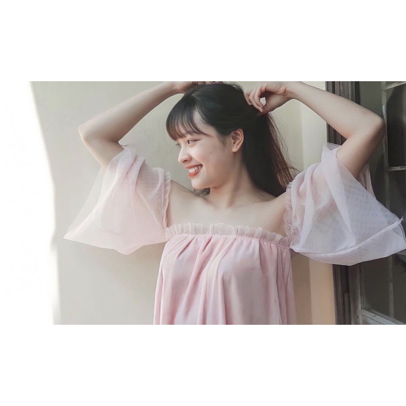 VÁY TRỄ VAI CÔNG CHÚA - TULLE DRESS - VÁY TULLE LIỀN THÂN | BigBuy360 - bigbuy360.vn