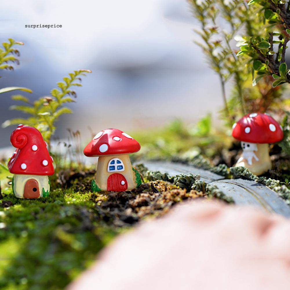 Set 3 mô hình mini đáng yêu bằng nhựa resin dùng trang trí tiểu cảnh đáng yêu