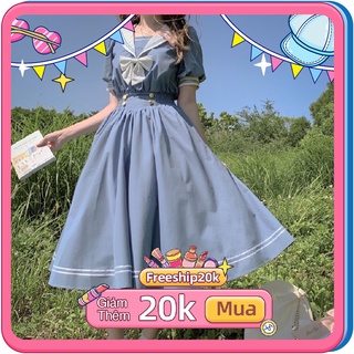 Váy Đầm Lolita Thuỷ Thủ Mẫu Mới Ulzaang (Tặng Nơ)