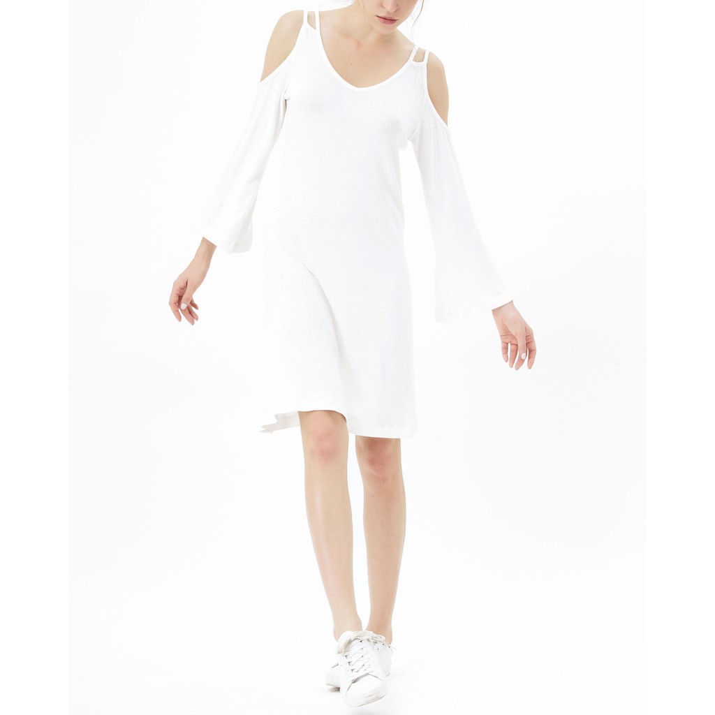 Áo đầm nữ The Cosmo Knit dress màu trắng TC2005143WH