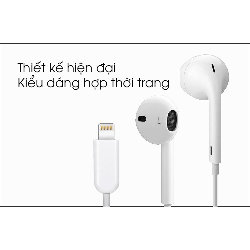 [Mã SKAMPUSHA7 giảm 8% đơn 250k]Tai nghe Apple EarPods Lightning - Chính hãng bảo hành 12 tháng