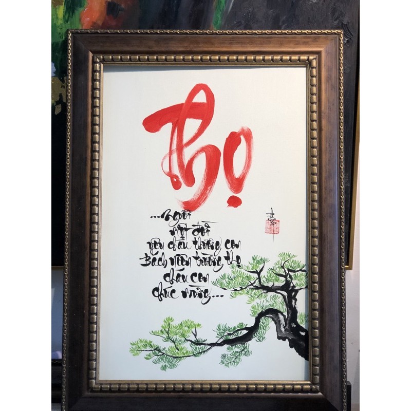 Thư pháp Minh Khuê - thư pháp chữ Thọ