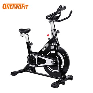 OneTwoFit Xe đạp tập thể dục Air Bike với Đệm ngồi thoải mái và có thể điều chỉnh (Bánh xe đạp 8kg) OT125