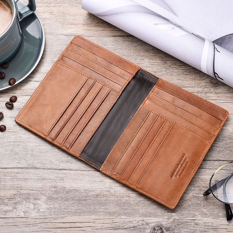 Bao Da Đựng Hộ Chiếu Và Thẻ ID Phong Cách Retro