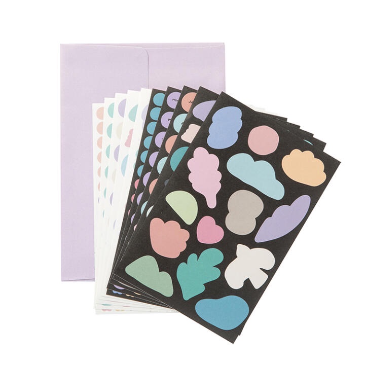 Set 10 Tấm Sticker ARTBOX Hàn Quốc Nhiều Kiểu Hình Đa Dạng Có Thể Viết Chữ Lên