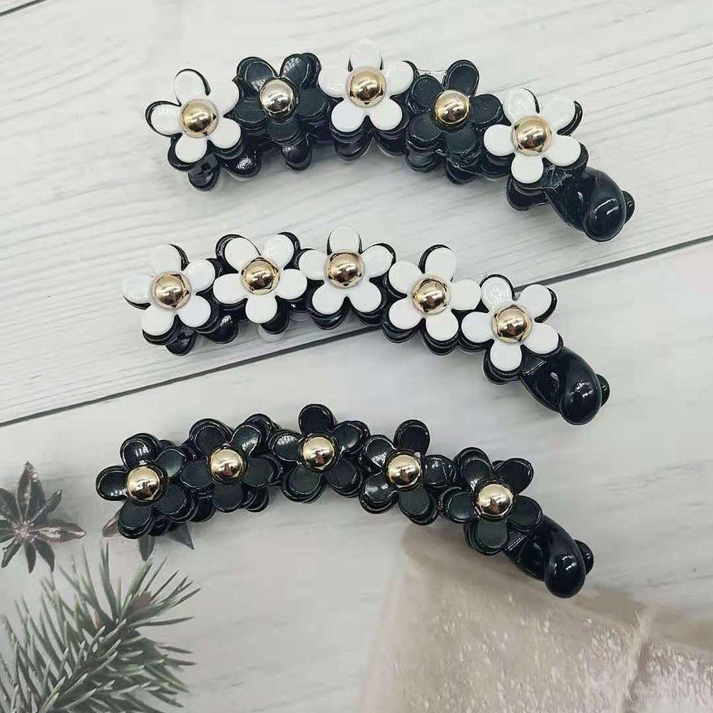 IVORY Kẹp Tóc Acrylic Phong Cách Hàn Quốc Cổ Điển Sang Trọng Dành Cho Nữ