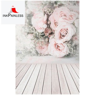 Backdrop cho studio loại tường hoa hồng lãng mạn kích thước 5X7FT