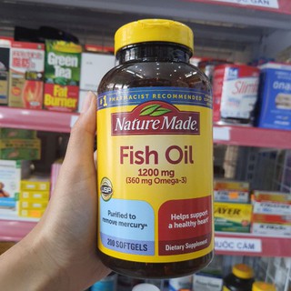 Dầu cá Omega 3 Nature Made Fish oil 1200mg hộp 200 viên. Date 10/2022