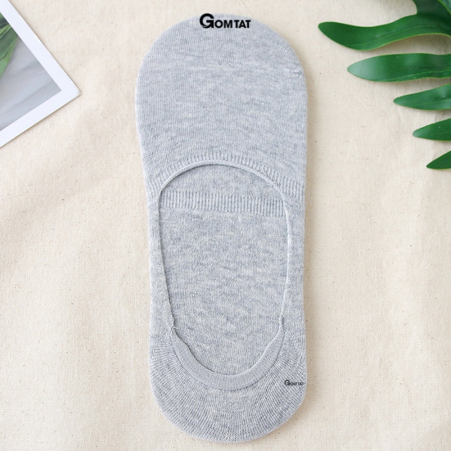 Tất lười nam nữ GOMTAT chất liệu cotton mềm mại, thoáng mát, có đệm cao su chống trượt gót chân - TAT-LUOI-02