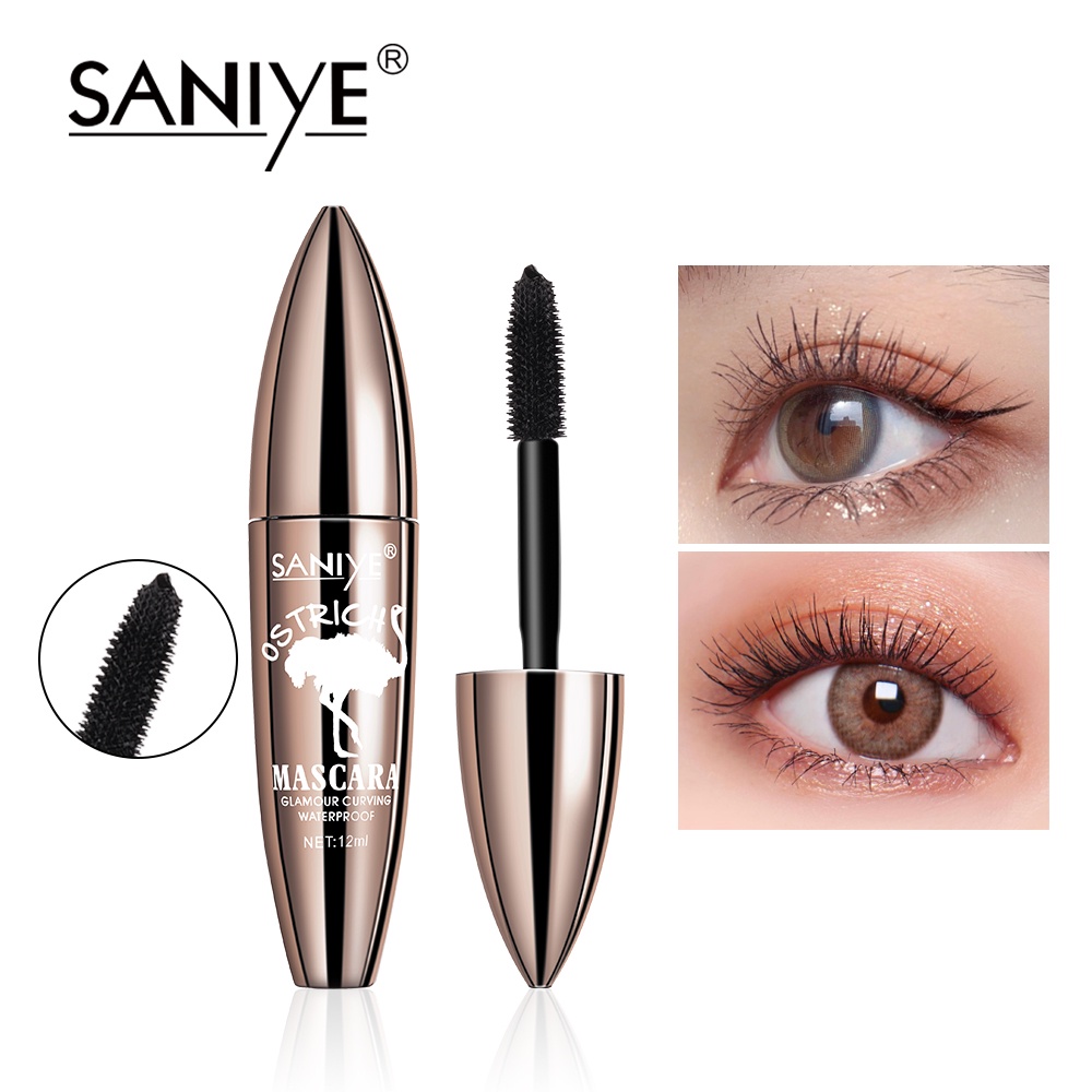 Set 4 món mascara chống thấm nước + bút kẻ mắt chống thấm nước + đồ bấm mi + mi giả SANIYE B1177 trang điểm cao cấp