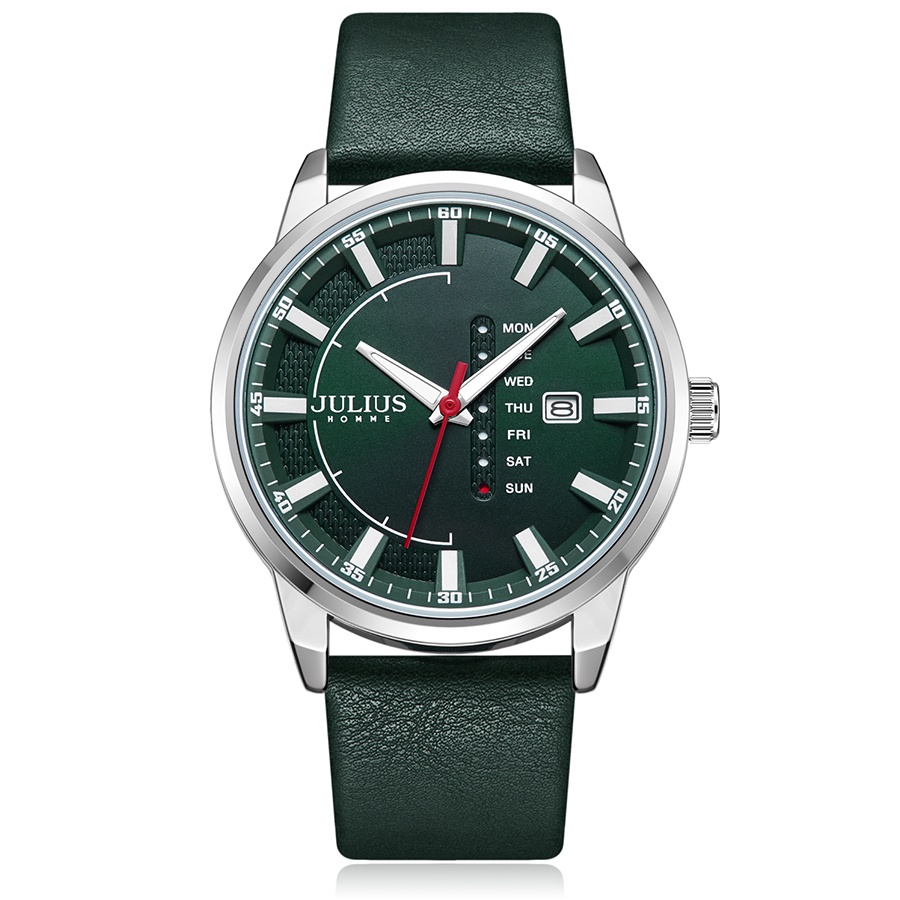 [Mã BMLT200 giảm 10% đơn 699K] Julius Mall - Đồng Hồ Nam JAH-137B Julius Hàn Quốc Dây Da | BigBuy360 - bigbuy360.vn