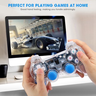 Tay Cầm Chơi Game Trong Suốt Cổng Cắm Usb Cho Ps2 Pc