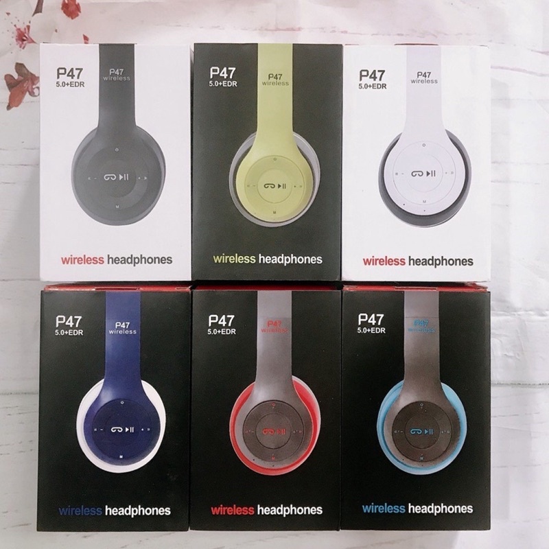 Tai Nghe Chụp Tai Bluetooth P47, Tai Không Dây Có Mic, Có Thẻ Nhớ, Âm Bass Cực Chất, Nghe Nhạc Cực Hay Bảo Hành 12 Tháng